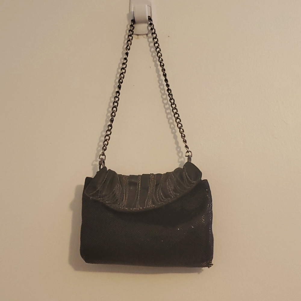 Vintage 80s Black Chainmail W&D Purse